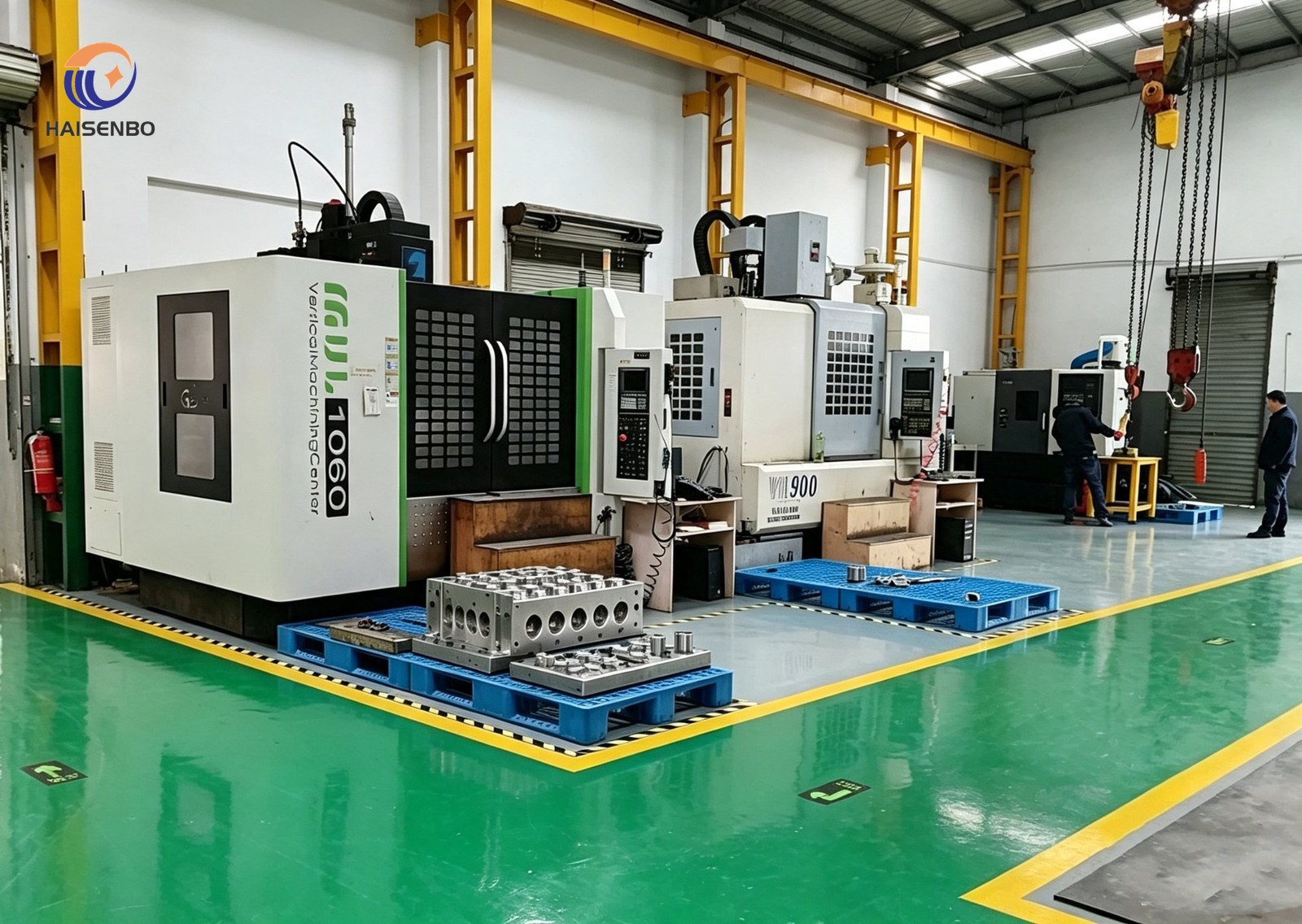 CNC machining center area