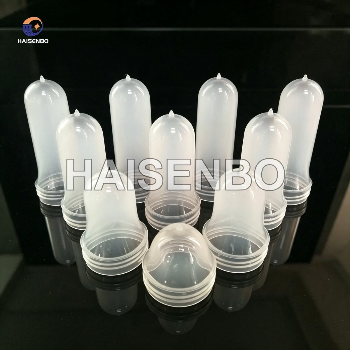 Multi-size frosted PET preforms sample