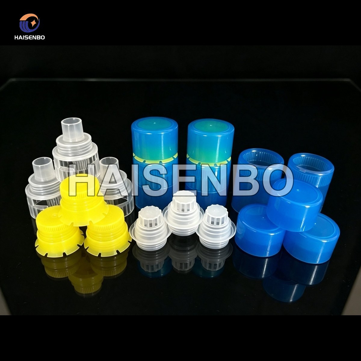 Haisenbo whisky and liquor closure mold with sample caps